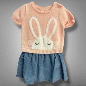 Joe Fresh / Pink Knit Sweater Jean Dress